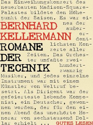cover image of Romane der Technik--Trilogie (Der Tunnel. Die Stadt Anatol. Das Blaue Band)